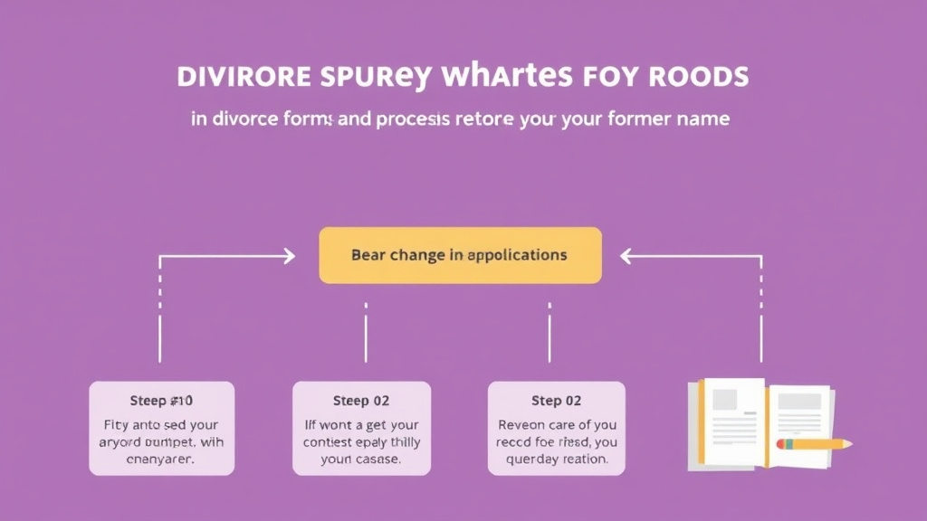 Visual guide for practical steps in name change in divorce: forms and process to restore your former name