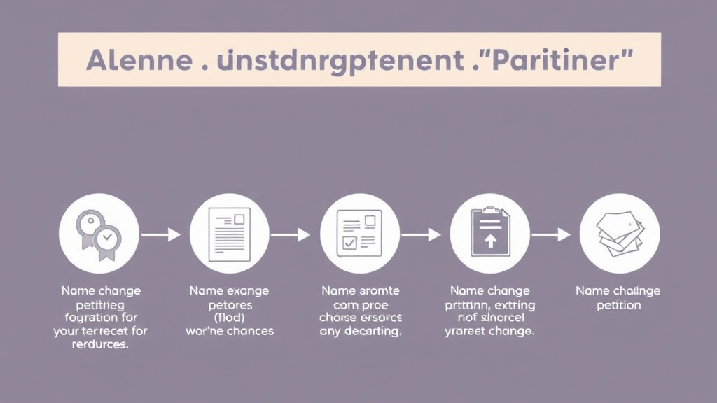 Visual guide for practical steps in name change petition in divorce: form and process