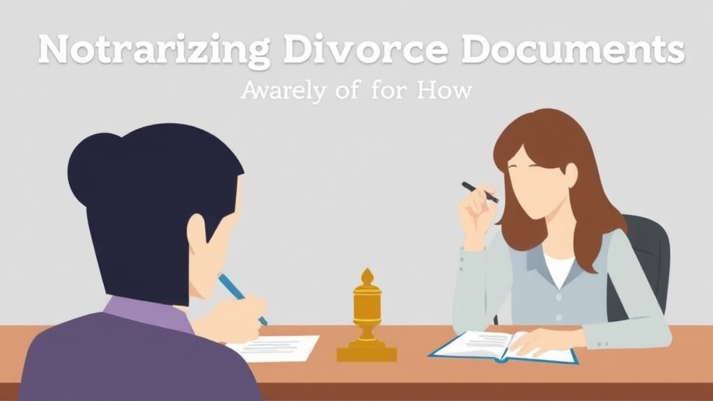 Visual guide for practical steps in notarizing divorce documents: when and how
