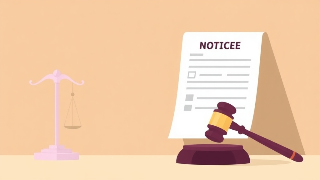Illustration showing key concepts related to notice of hearing form: scheduling court dates