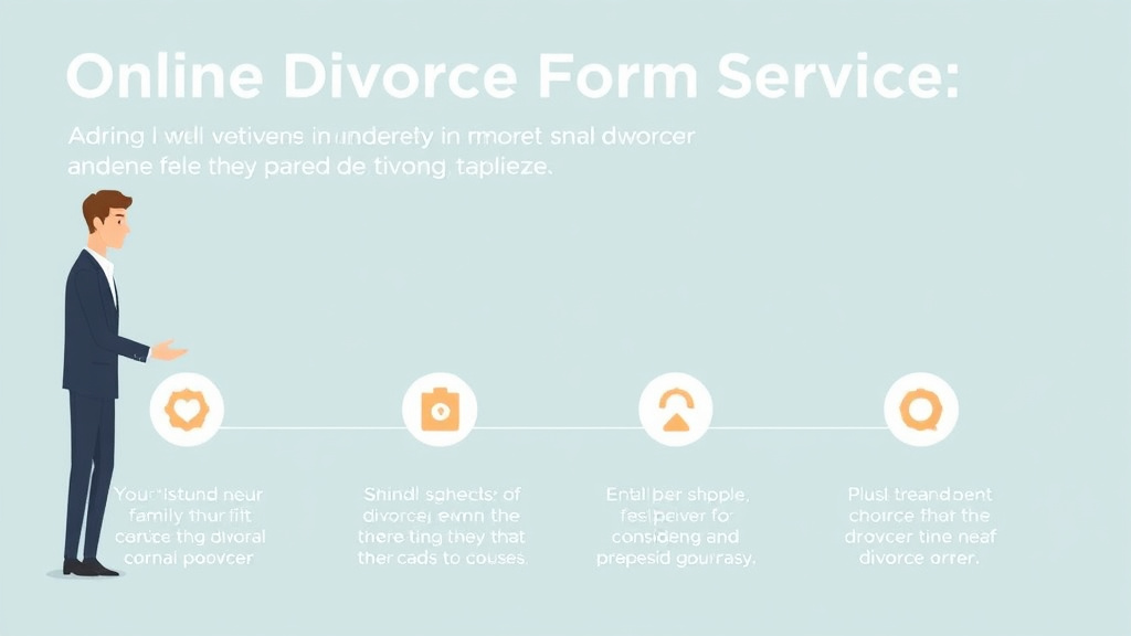 Visual guide for practical steps in online divorce form services: how they work