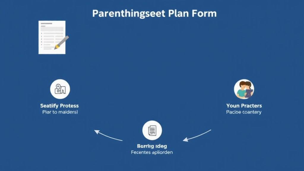 Visual guide for practical steps in parenting plan form: how to fill it out