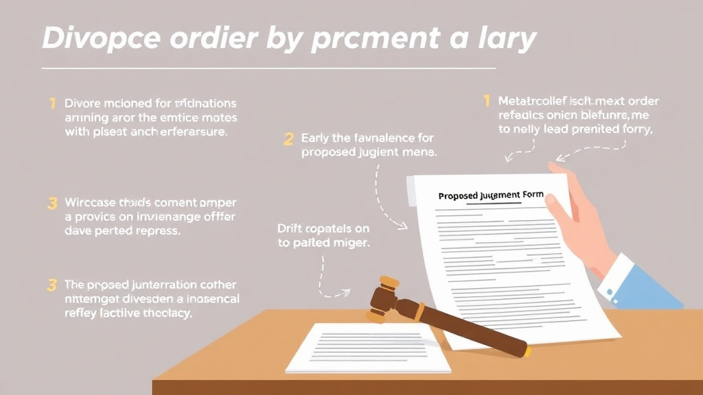Visual guide for practical steps in proposed judgment form: drafting the final order