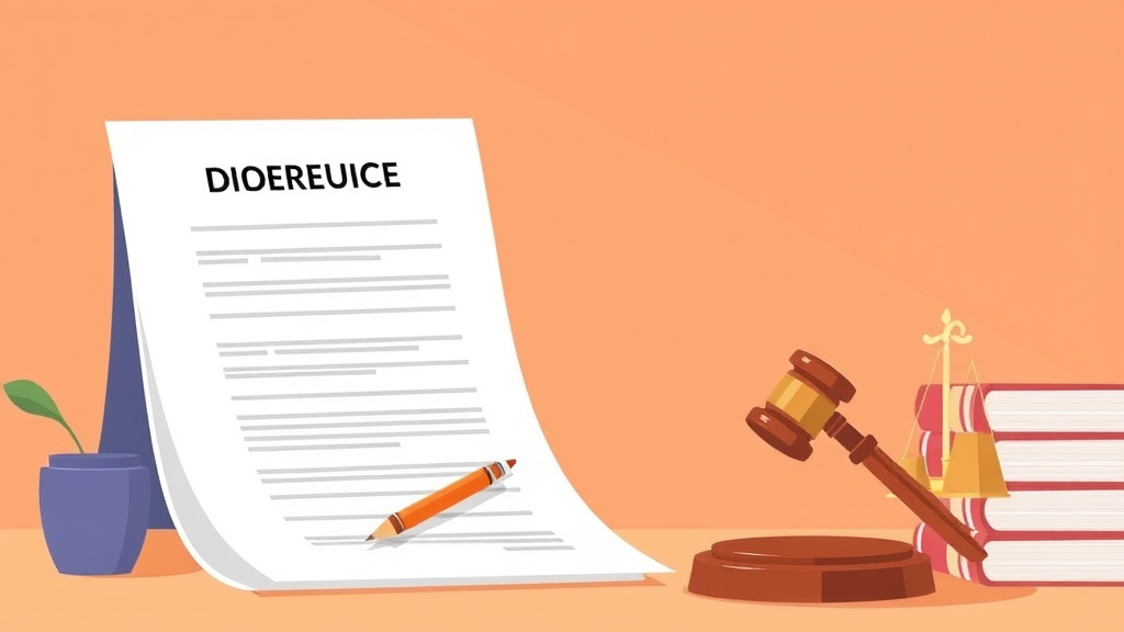 Illustration showing key concepts related to request for production of documents in divorce