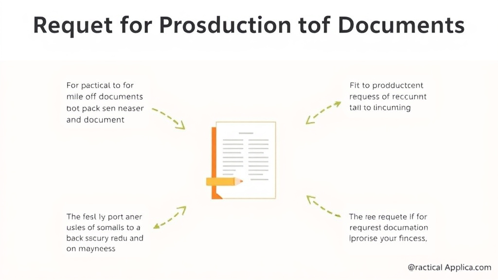 Visual guide for practical steps in request for production of documents in divorce