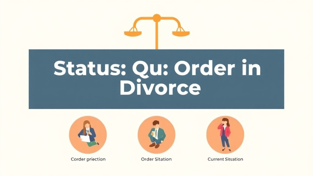 Visual guide for practical steps in status quo order in divorce: maintaining the current situation