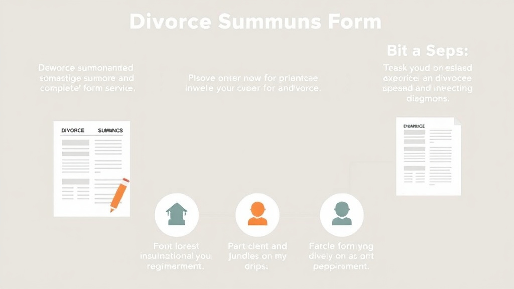 Visual guide for practical steps in divorce summons form: how to complete and serve