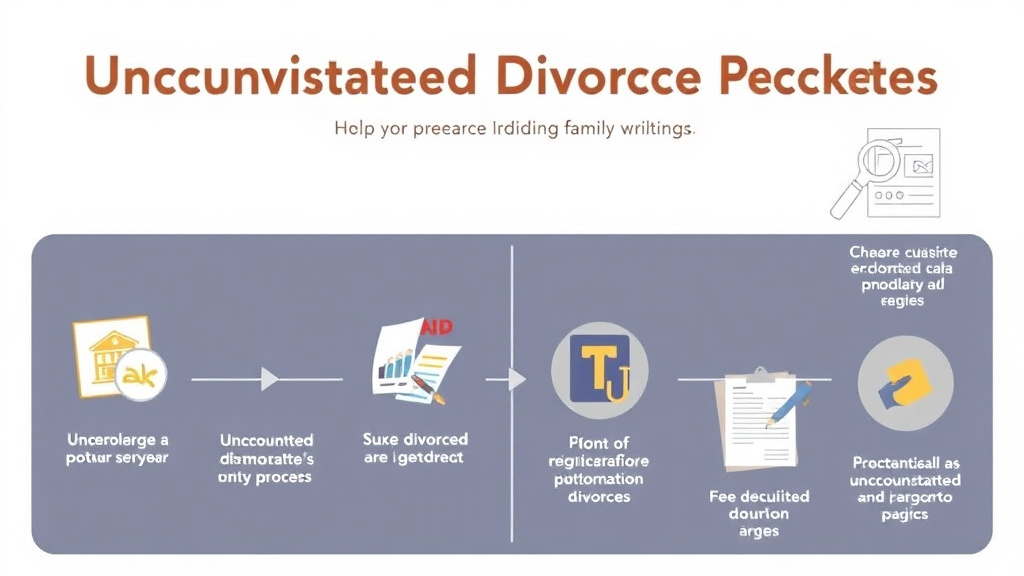 Visual guide for practical steps in uncontested divorce packet: all forms you need