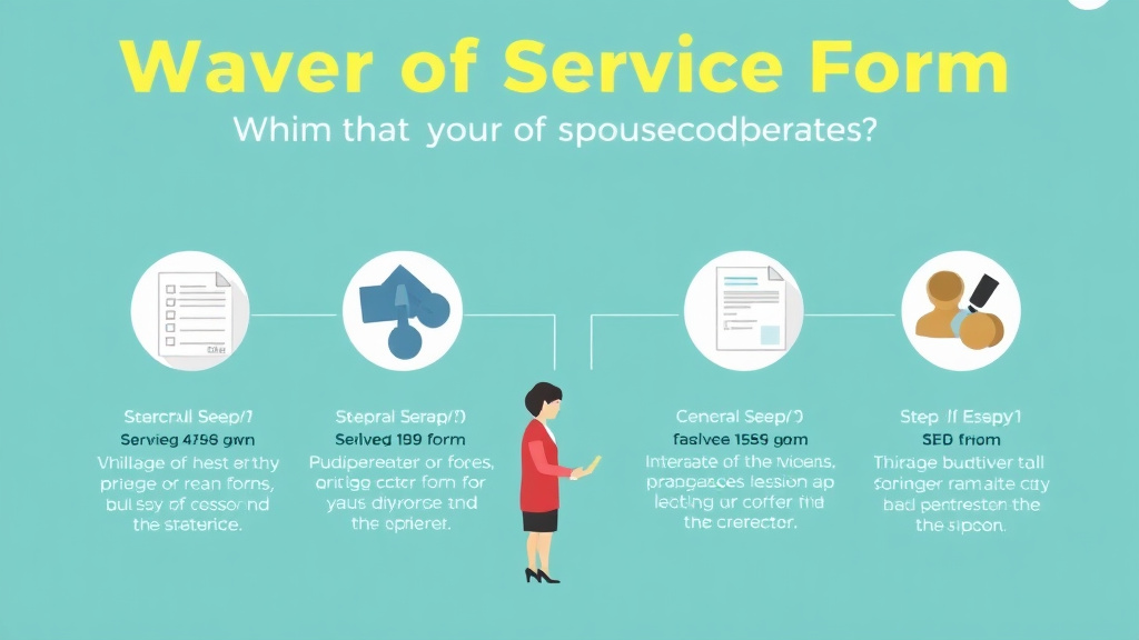 Visual guide for practical steps in waiver of service form: when your spouse cooperates