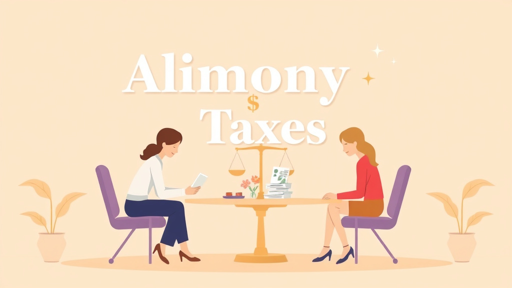 Illustration showing key concepts related to alimony and taxes: current rules for payments and recipients