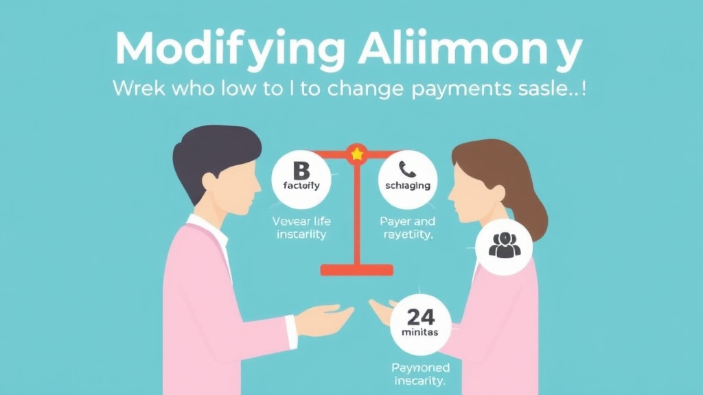 Visual guide for practical steps in modifying alimony: when and how to change payments