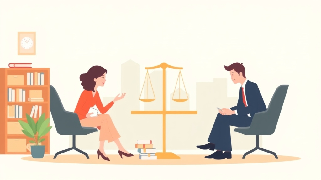 Illustration showing key concepts related to business valuation in divorce: methods and considerations