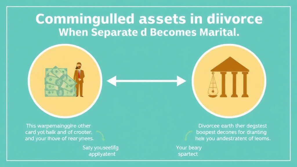 Visual guide for practical steps in commingled assets in divorce: when separate becomes marital