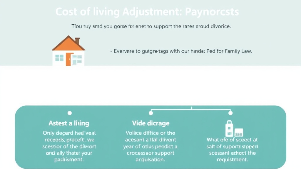 Visual guide for practical steps in cost of living adjustments for support payments