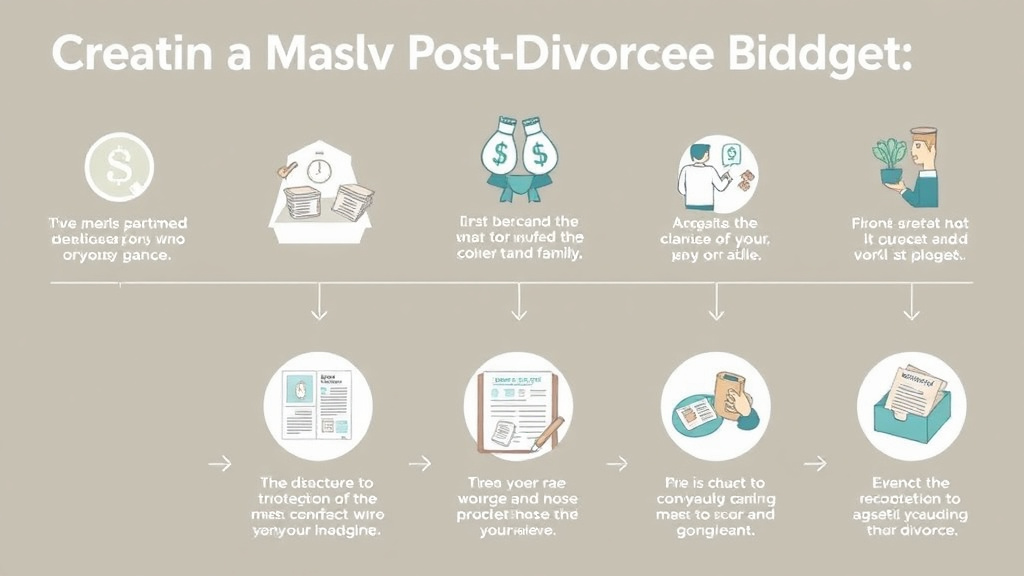Visual guide for practical steps in creating a post-divorce budget: step-by-step guide