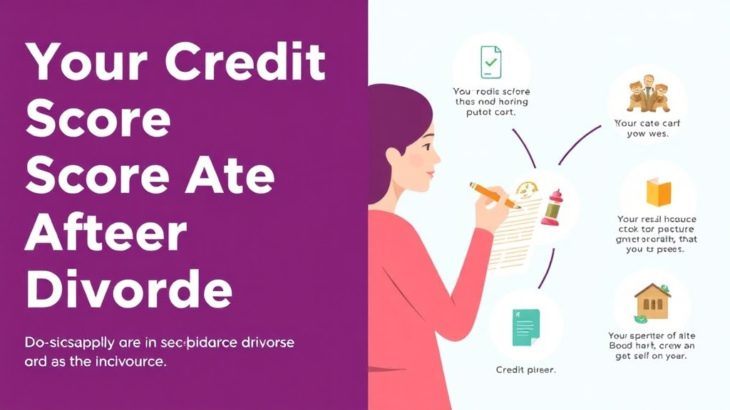 Visual guide for practical steps in your credit score after divorce: what changes and what doesn't