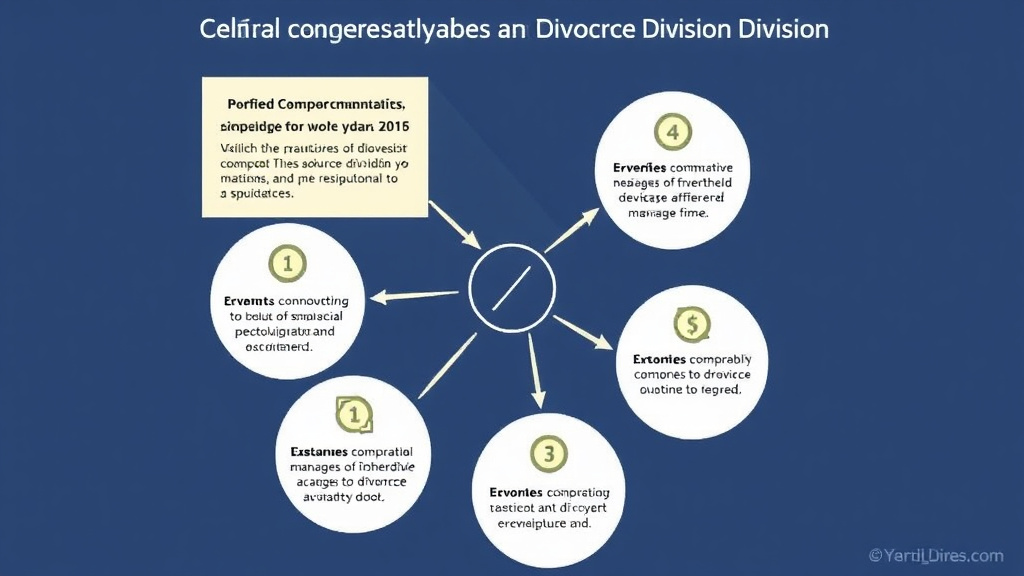 Visual guide for practical steps in deferred compensation in divorce: division strategies