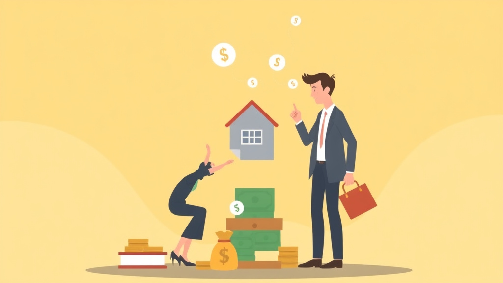 Illustration showing key concepts related to dissipation of assets in divorce: wasting marital property