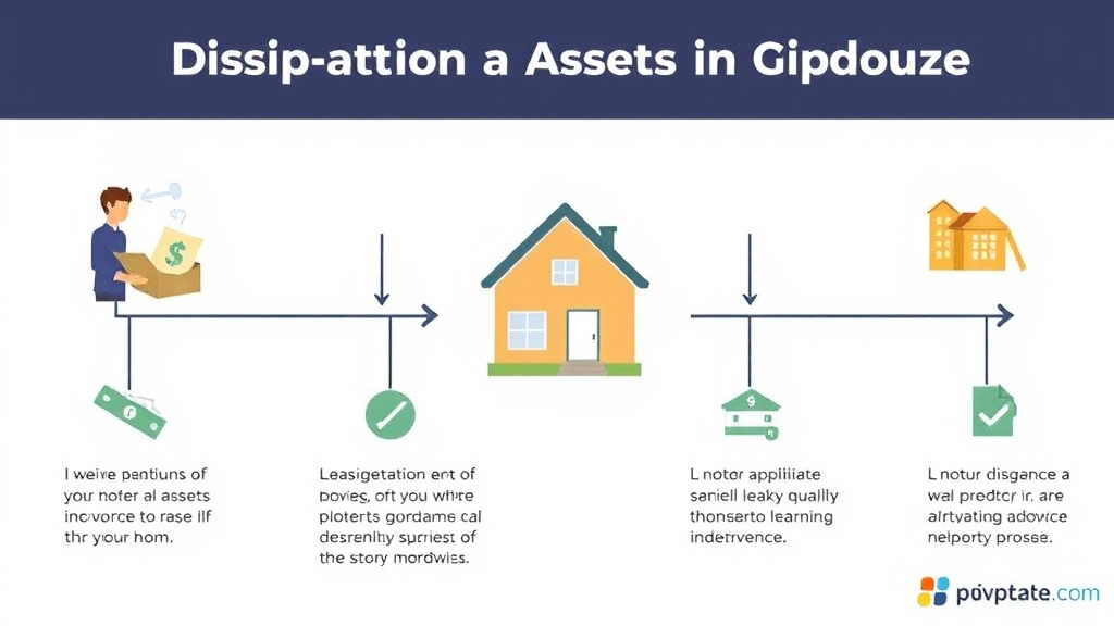 Visual guide for practical steps in dissipation of assets in divorce: wasting marital property