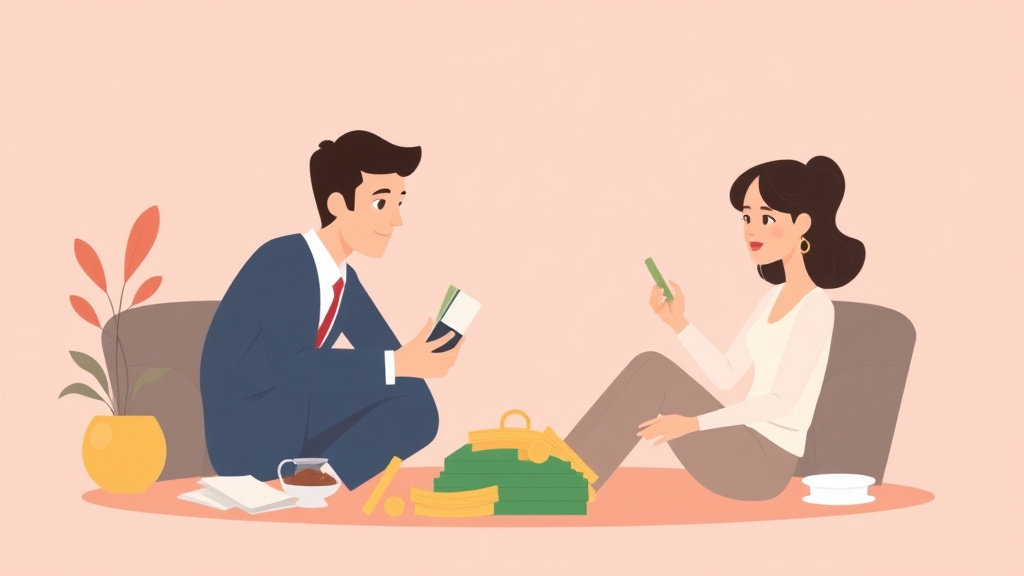 Illustration showing key concepts related to dissipation of marital assets: when a spouse wastes money before divorce