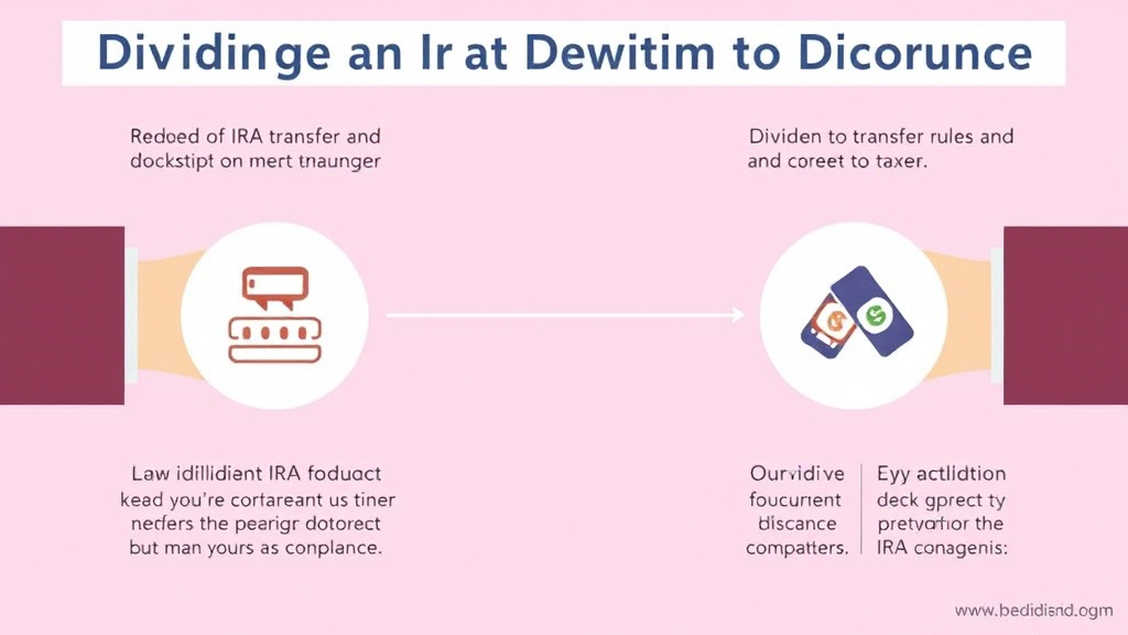 Visual guide for practical steps in dividing an ira in divorce: transfer rules and taxes