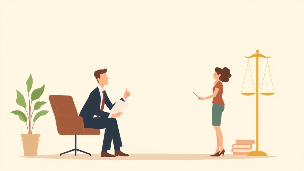 Illustration showing key concepts related to divorce when you own a business: valuation and division