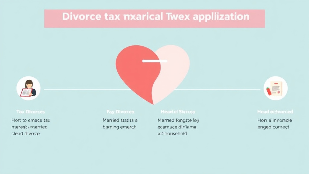 Visual guide for practical steps in divorce and tax filing status: married, single, or head of household
