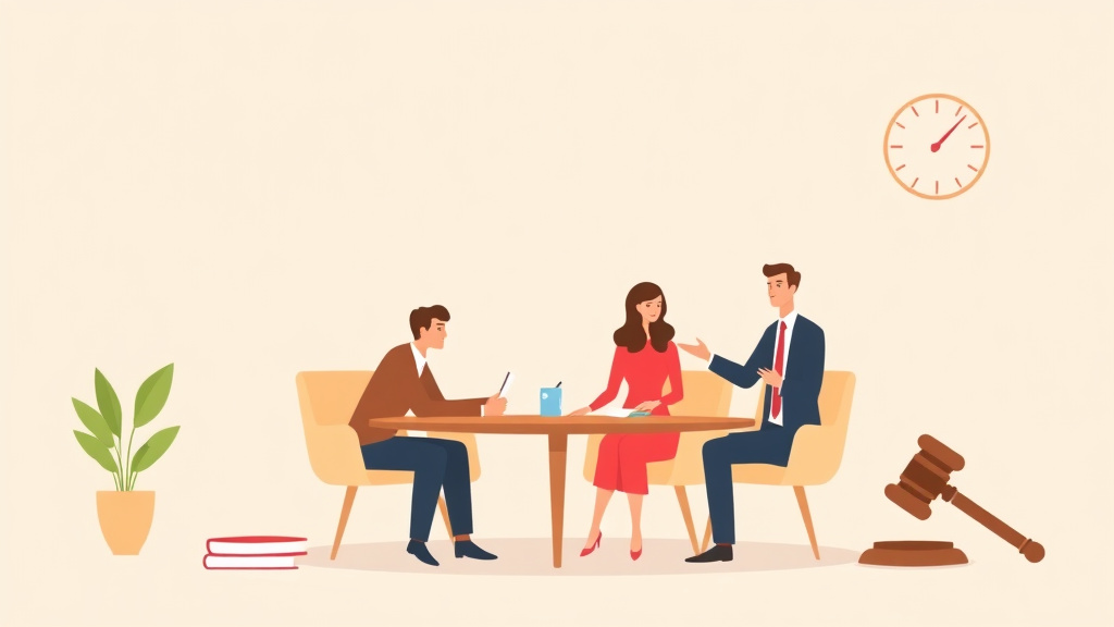 Illustration showing key concepts related to employee stock purchase plans in divorce