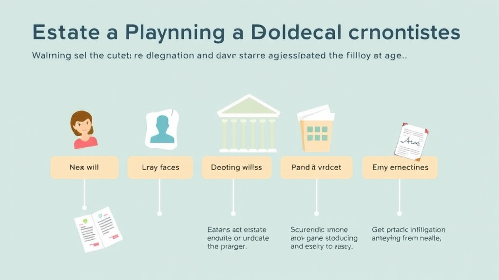 Visual guide for practical steps in estate planning after divorce: updating wills and beneficiaries
