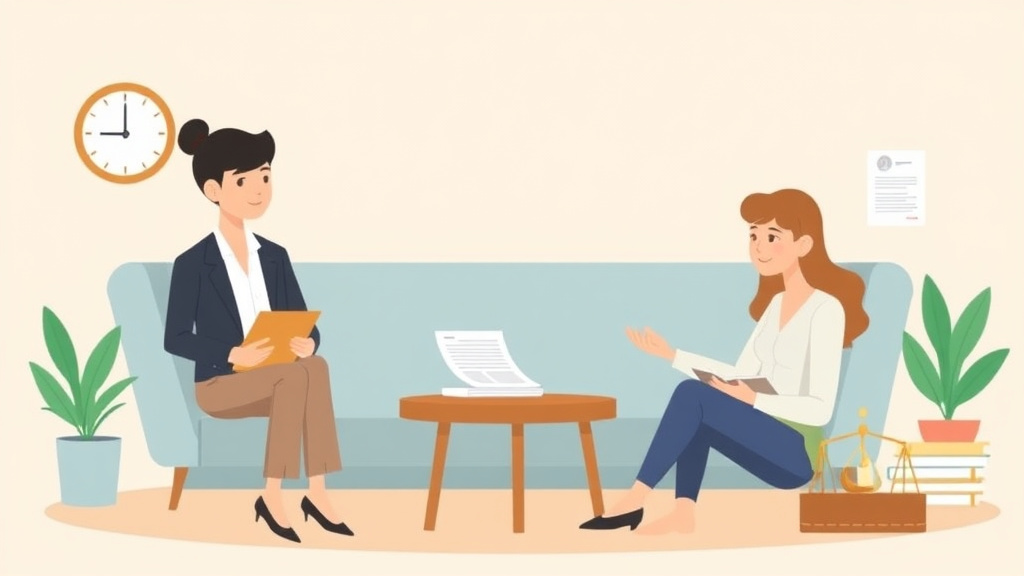 Illustration showing key concepts related to filing taxes the year of divorce: key decisions