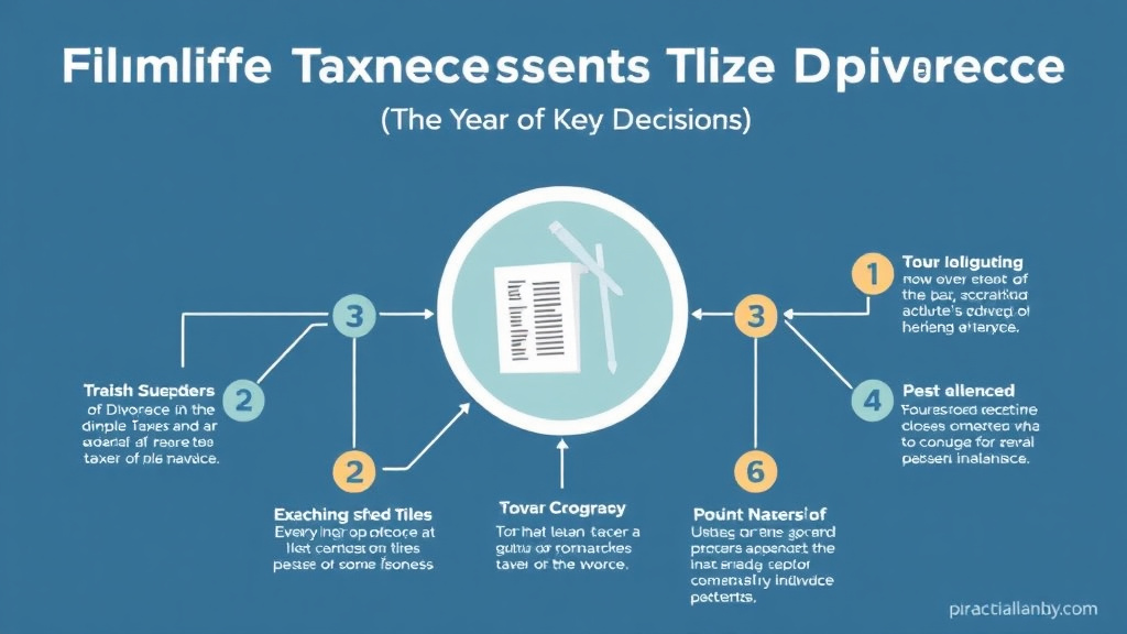 Visual guide for practical steps in filing taxes the year of divorce: key decisions