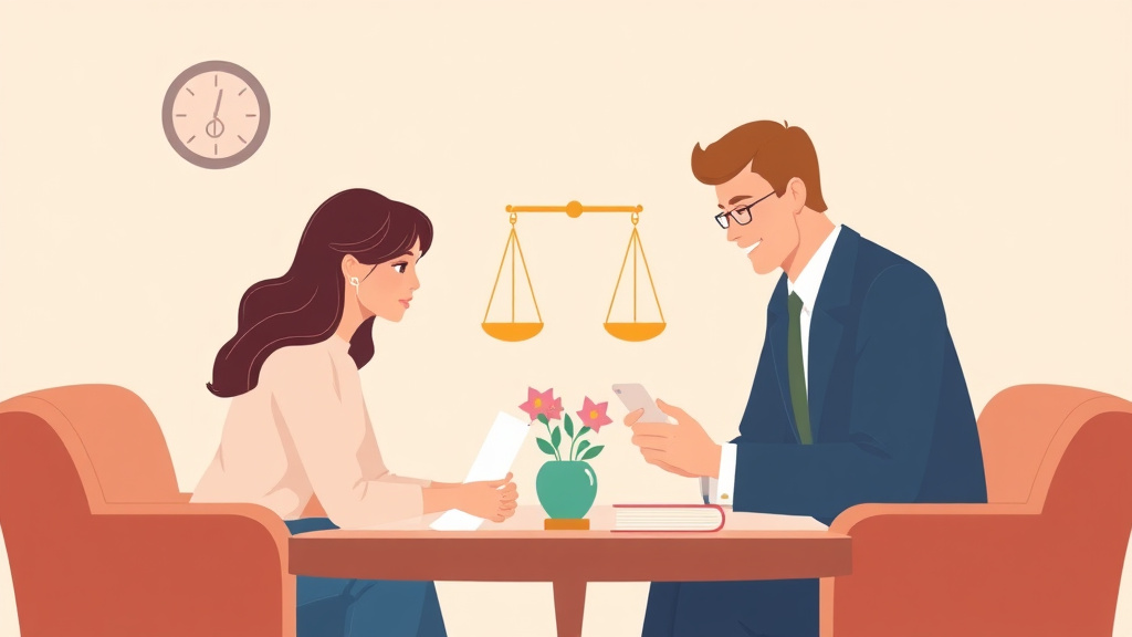 Illustration showing key concepts related to financial abuse in marriage and divorce: recognizing it and getting help