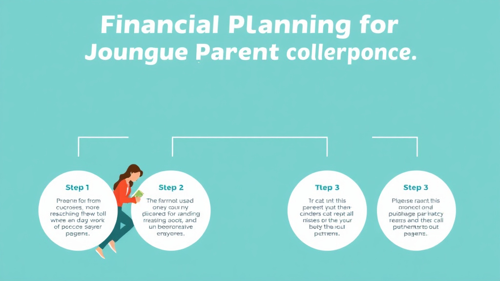 Visual guide for practical steps in financial planning for single parents after divorce
