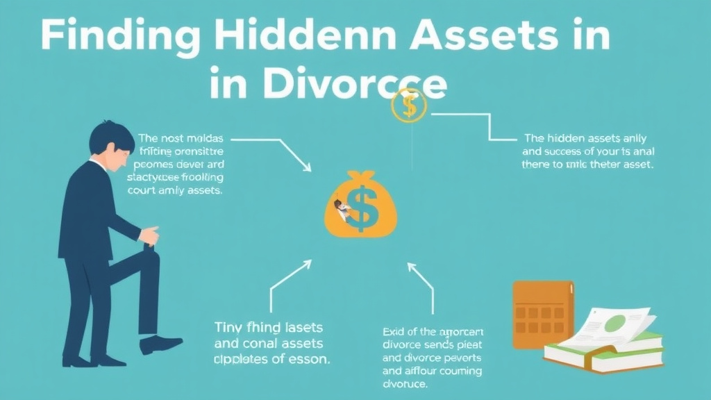 Visual guide for practical steps in finding hidden assets in divorce: tools and techniques