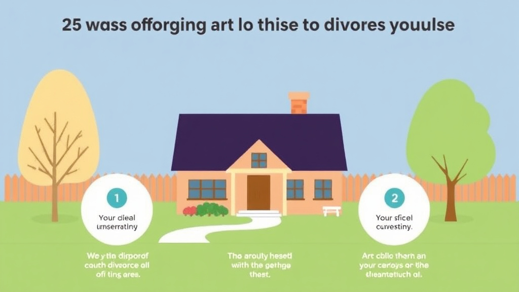 Visual guide for practical steps in what happens to the house in divorce: your three options