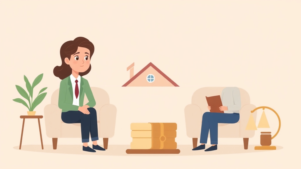 Illustration showing key concepts related to inheritance in divorce: is it separate property or marital