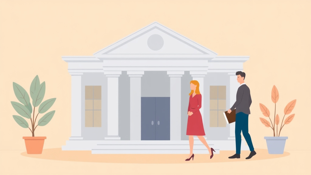 Illustration showing key concepts related to opening new bank and credit accounts after divorce