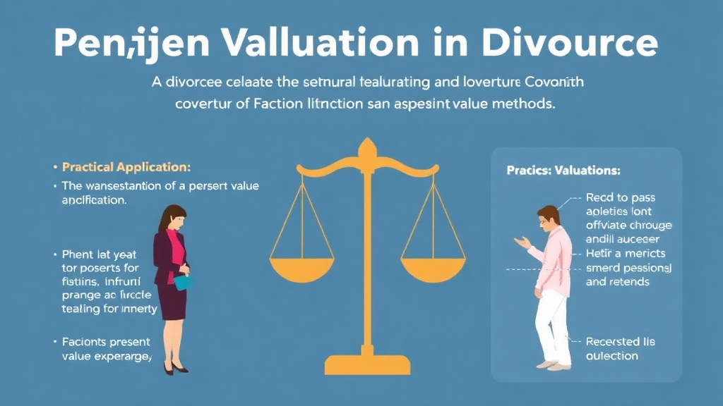 Visual guide for practical steps in pension valuation in divorce: coverture fraction and present value methods