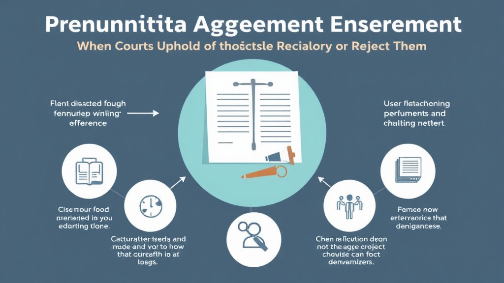 Visual guide for practical steps in prenuptial agreement enforcement: when courts uphold or reject them