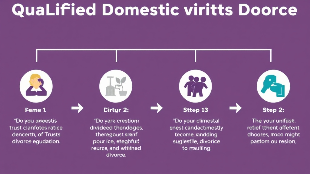 Visual guide for practical steps in qualified domestic trusts and divorce