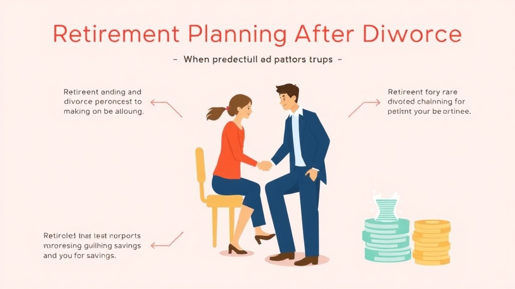 Visual guide for practical steps in retirement planning after divorce: rebuilding your savings