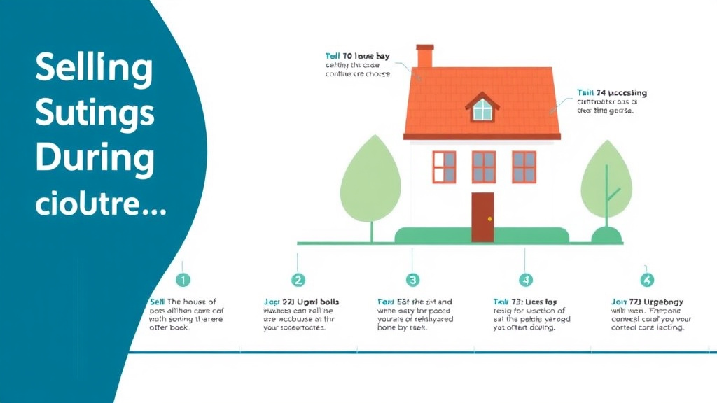 Visual guide for practical steps in selling the house during divorce: timeline and tax implications