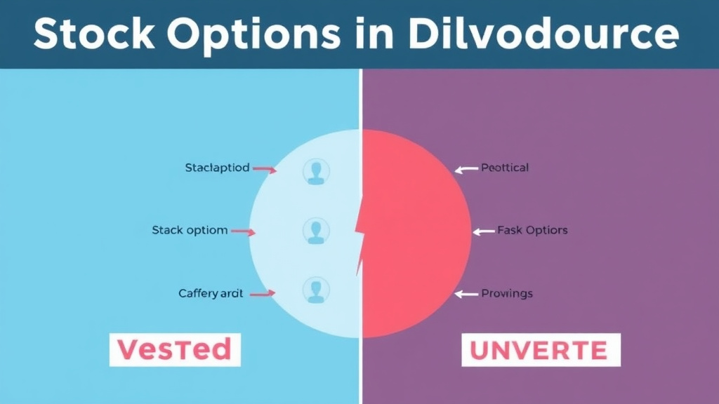 Visual guide for practical steps in stock options in divorce: vested and unvested