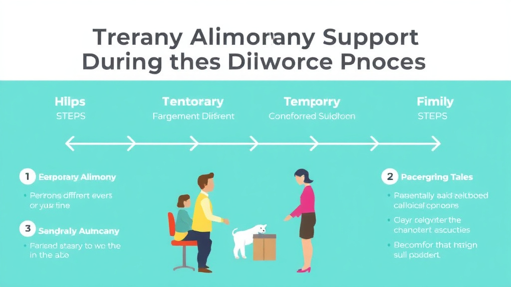 Visual guide for practical steps in temporary alimony: support during the divorce process