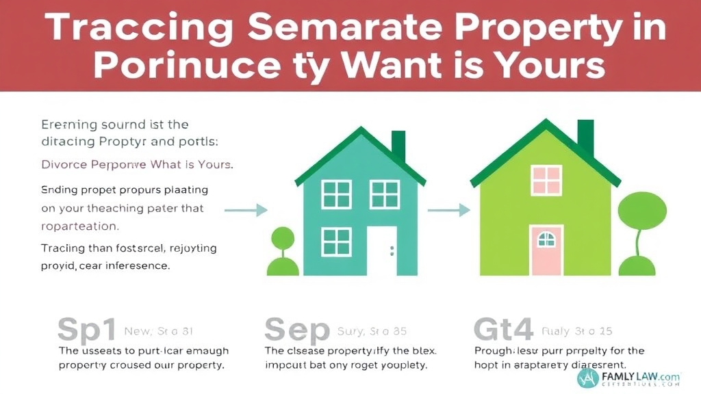 Visual guide for practical steps in tracing separate property in divorce: proving what is yours