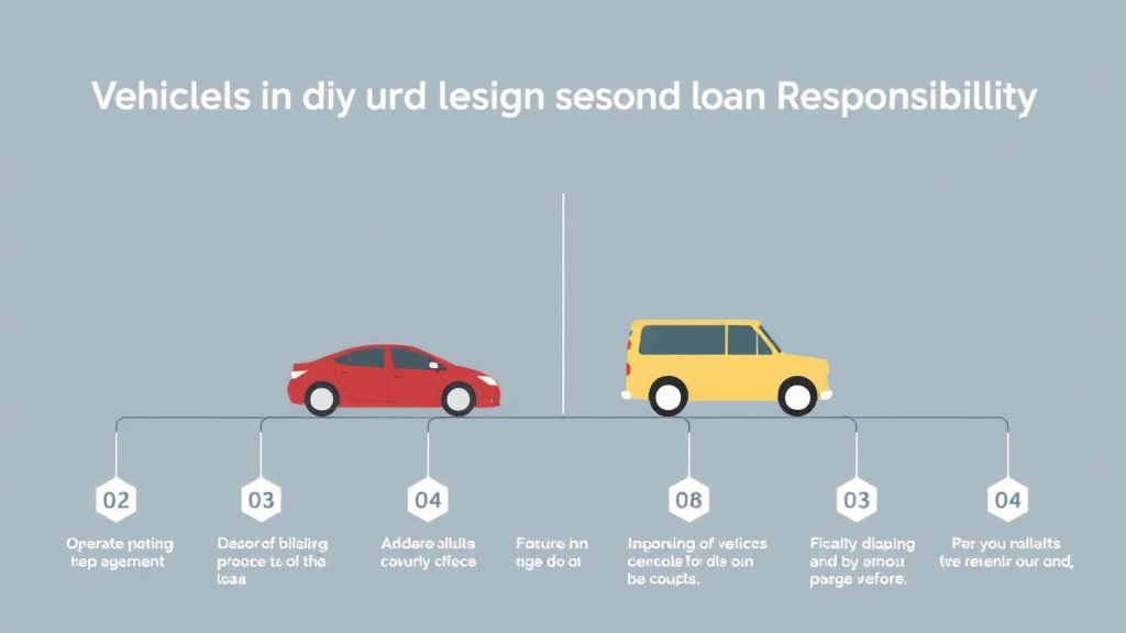 Visual guide for practical steps in vehicles in divorce: division and loan responsibility