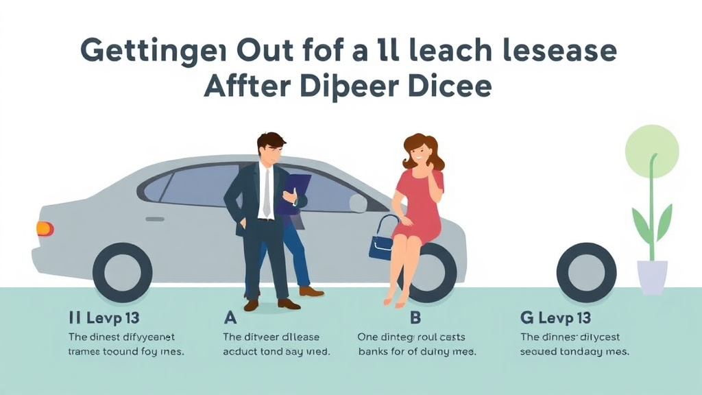 Visual guide for practical steps in getting out of a lease after divorce