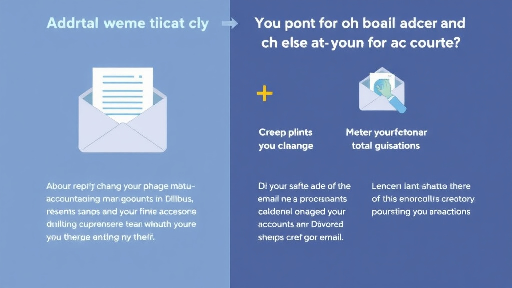 Visual guide for practical steps in changing your email and online accounts after divorce name change