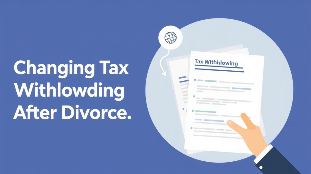 Visual guide for practical steps in changing tax withholding after divorce