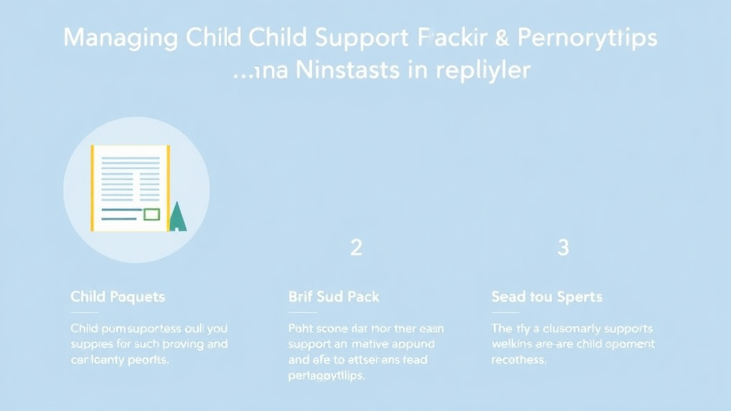 Visual guide for practical steps in managing child support: tracking and documentation